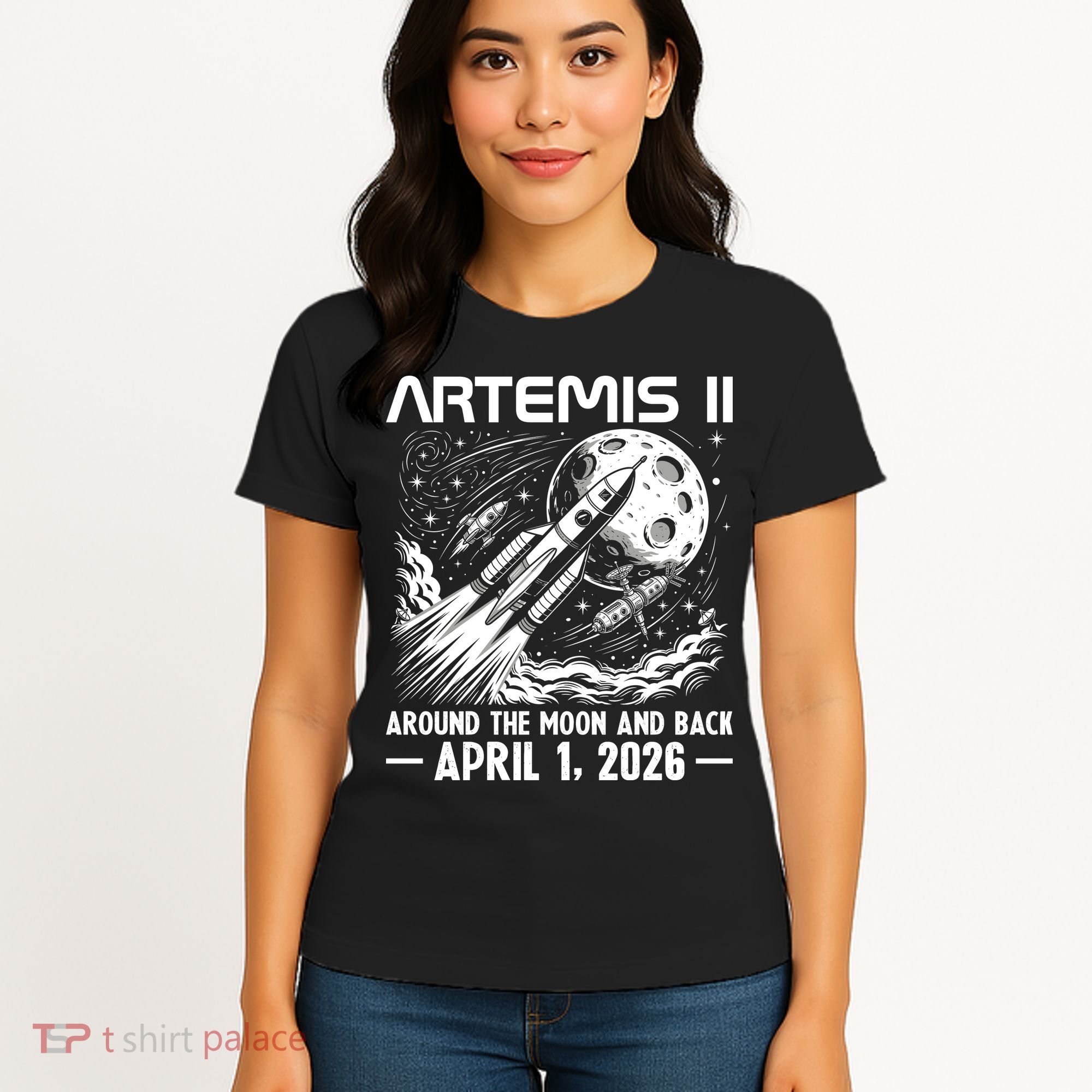 Artemis II Around The Moon And Back 2026 Women's T-Shirt