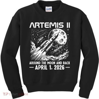 Artemis II Around The Moon And Back 2026 Kids Sweatshirt
