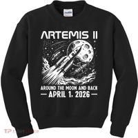 Artemis II Around The Moon And Back 2026 Kids Sweatshirt thumb 0