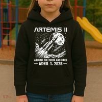 Artemis II Around The Moon And Back 2026 Kids Hoodie thumb 3