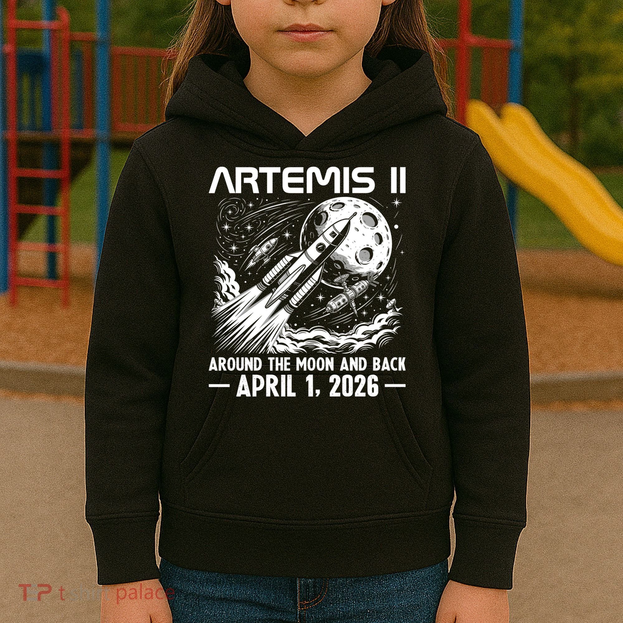 Artemis II Around The Moon And Back 2026 Kids Hoodie