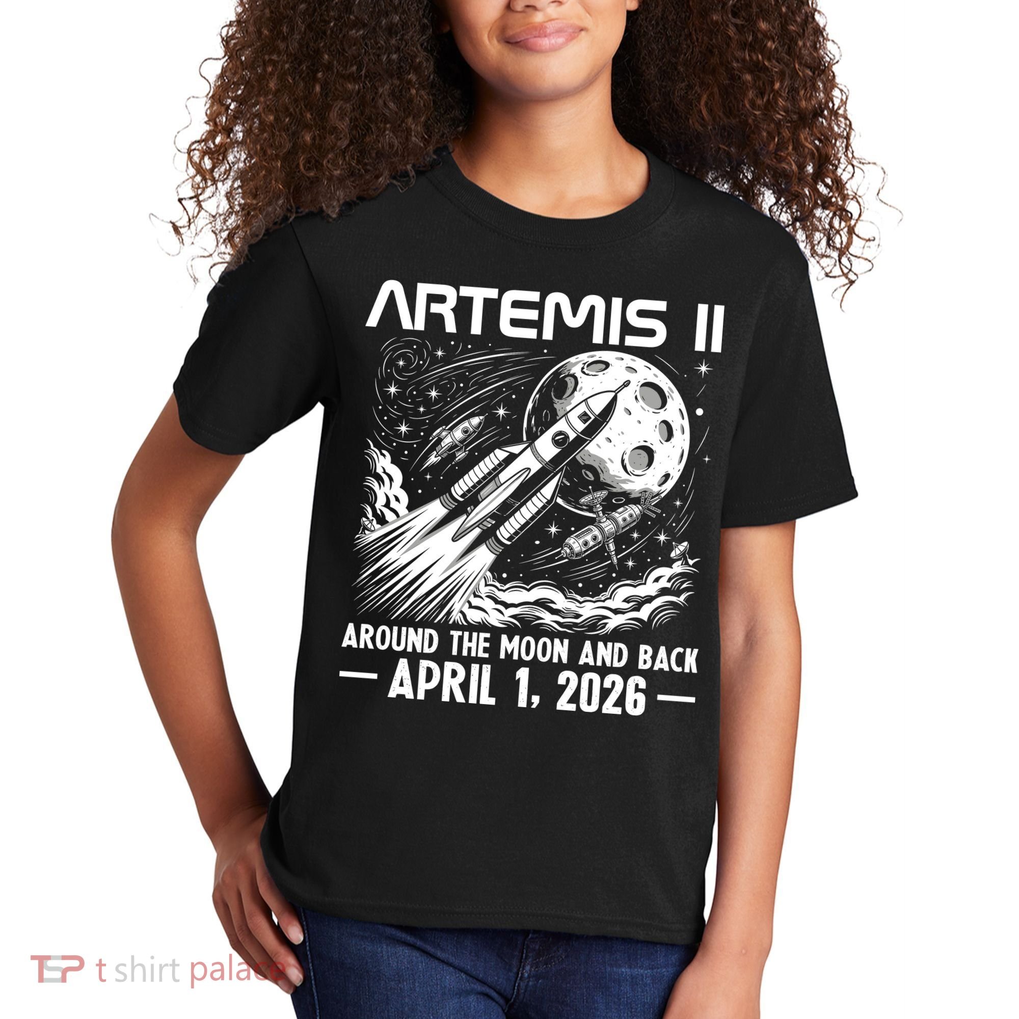 Artemis II Around The Moon And Back 2026 Kids T-Shirt