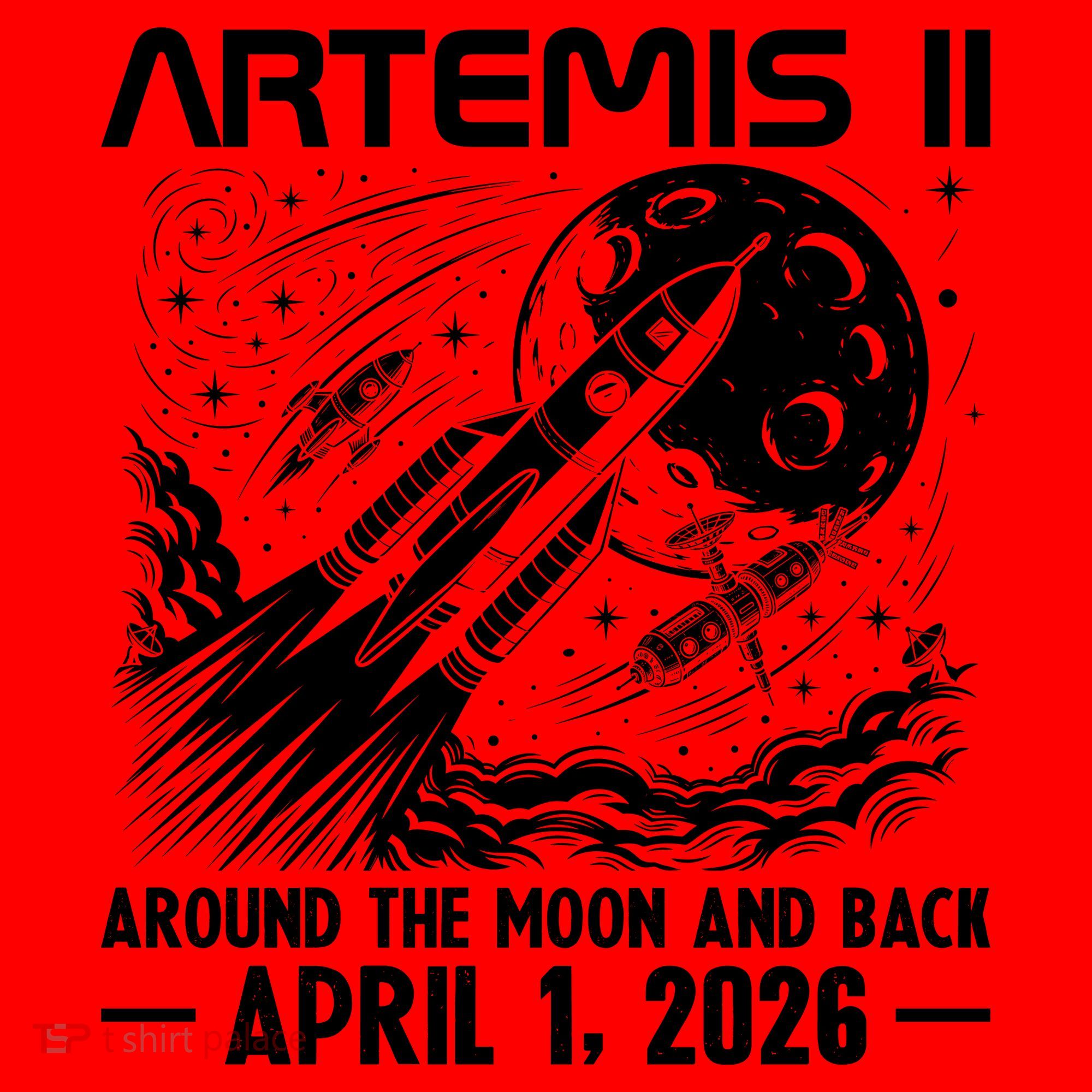 Artemis II Around The Moon And Back 2026 Santa Hat