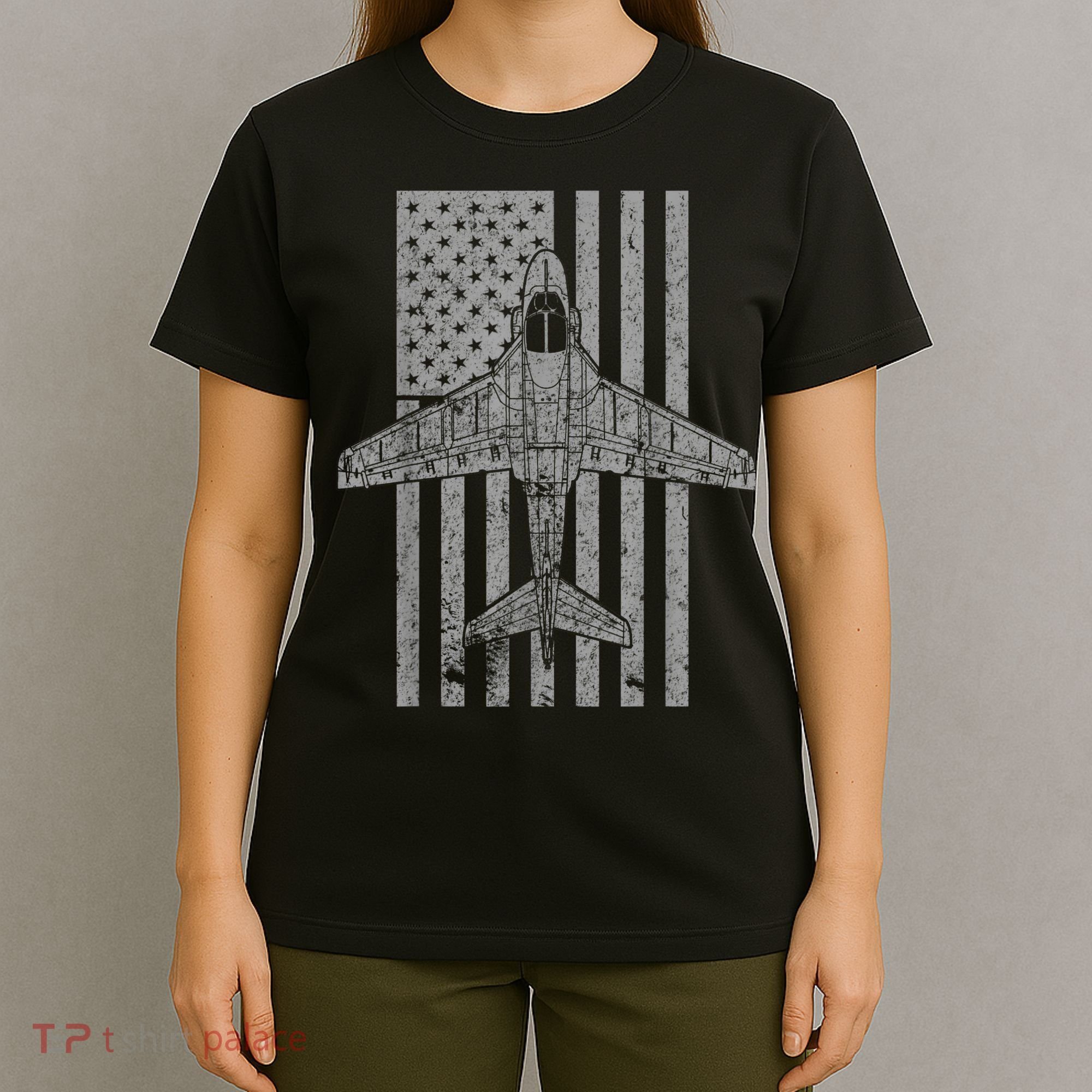A6 Intruder A6 Jet Airplane Vintage Flag T-Shirt