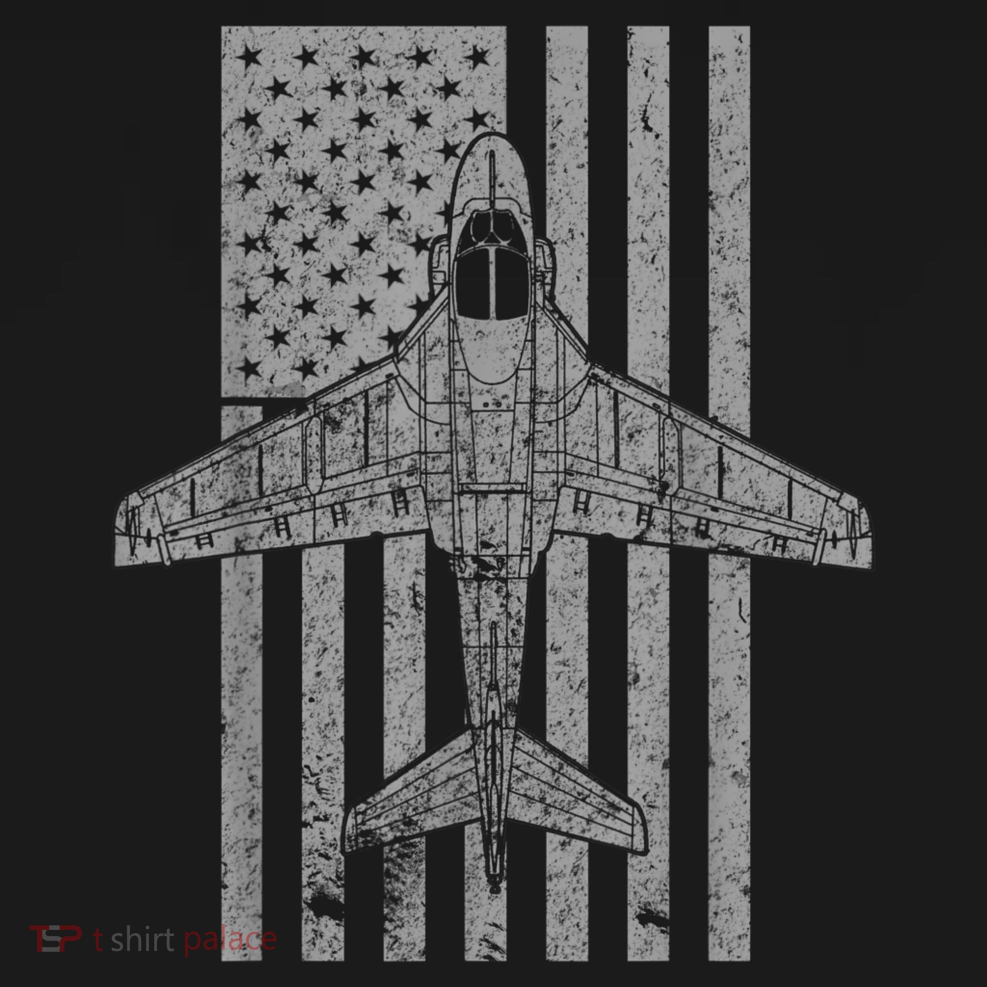 A6 Intruder A6 Jet Airplane Vintage Flag T-Shirt
