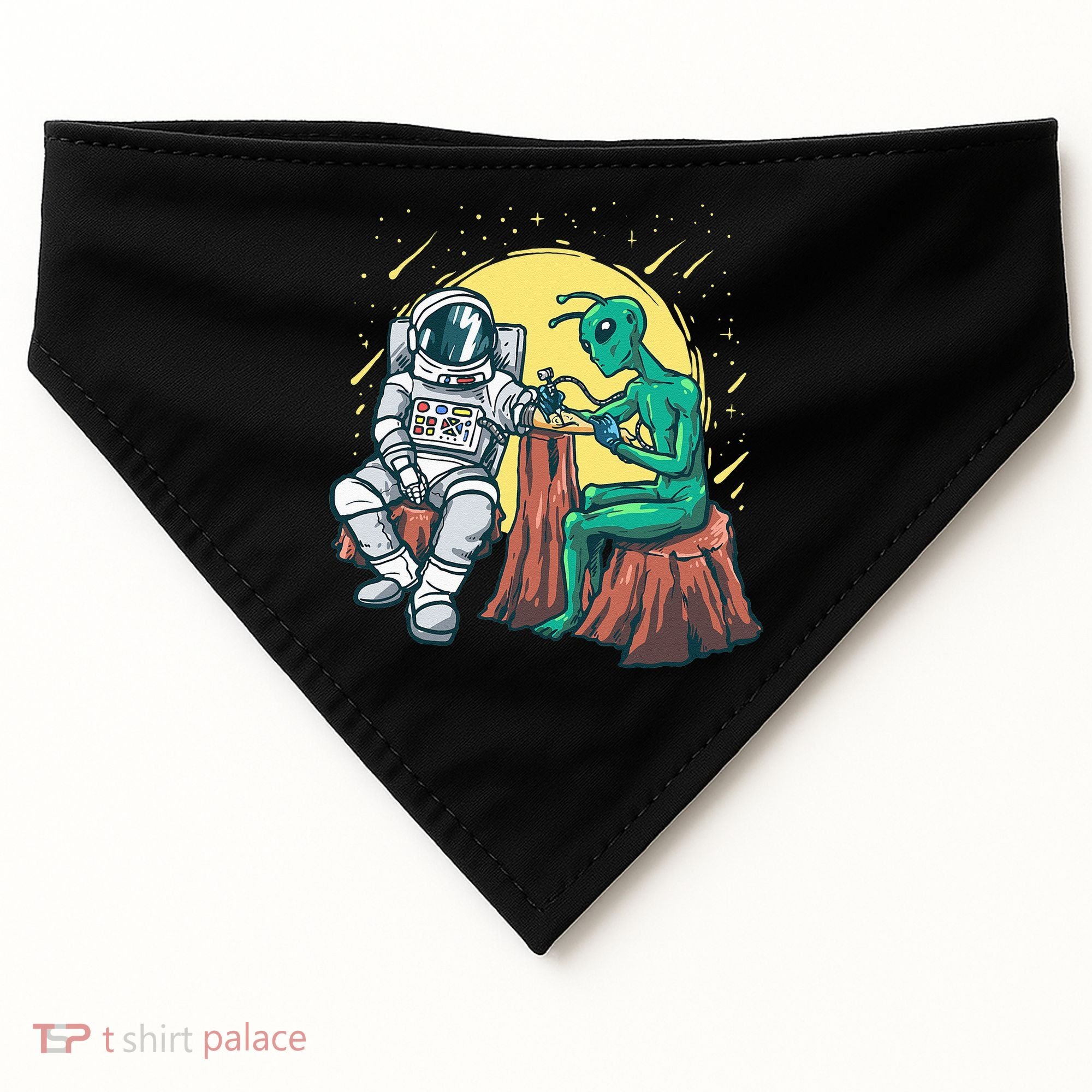 Alien Inking Astronaut Ink Funny Tattoo Artist USA-Made Doggie Bandana