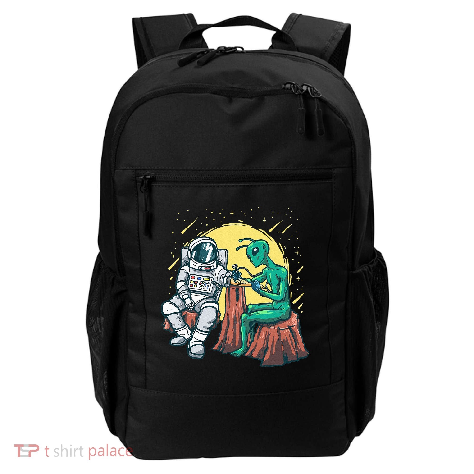 Alien Inking Astronaut Ink Funny Tattoo Artist Backpack