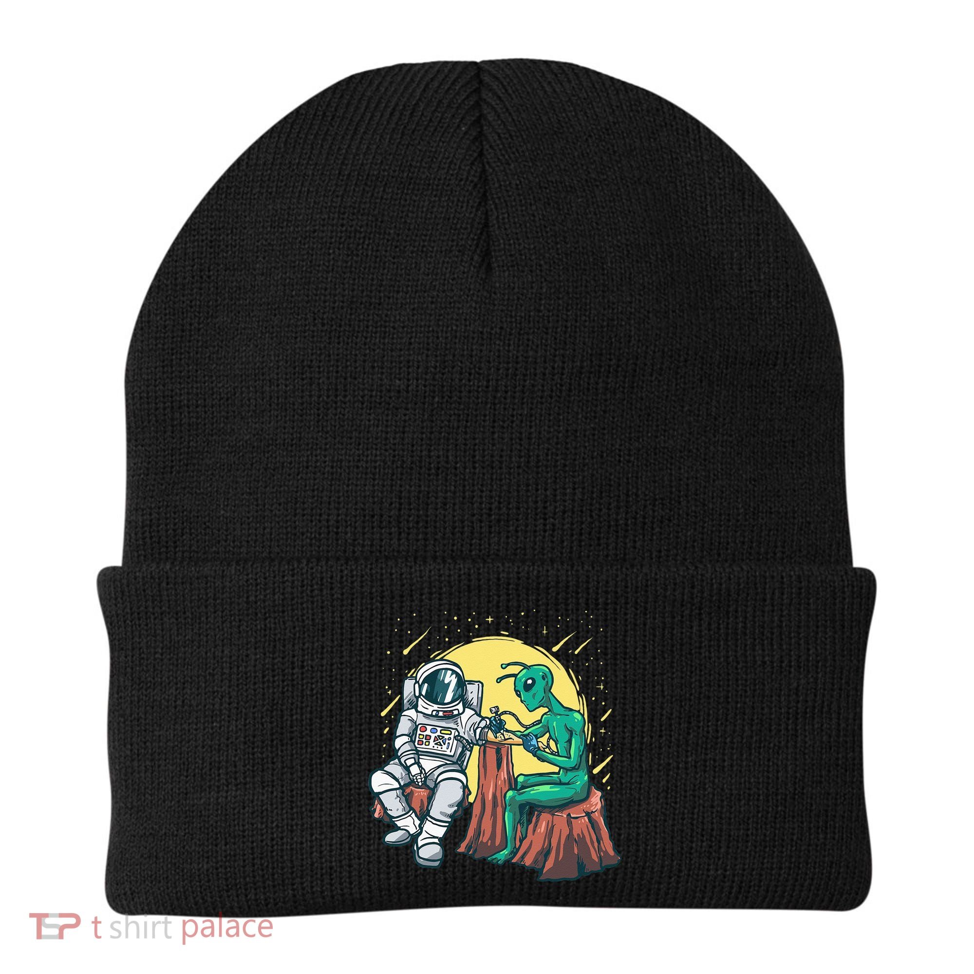Alien Inking Astronaut Ink Funny Tattoo Artist Beanie