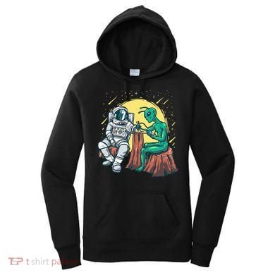 Alien Inking Astronaut Ink Funny Tattoo Artist Women's Hoodie