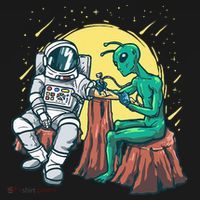 Alien Inking Astronaut Ink Funny Tattoo Artist Women's Hoodie thumb 2
