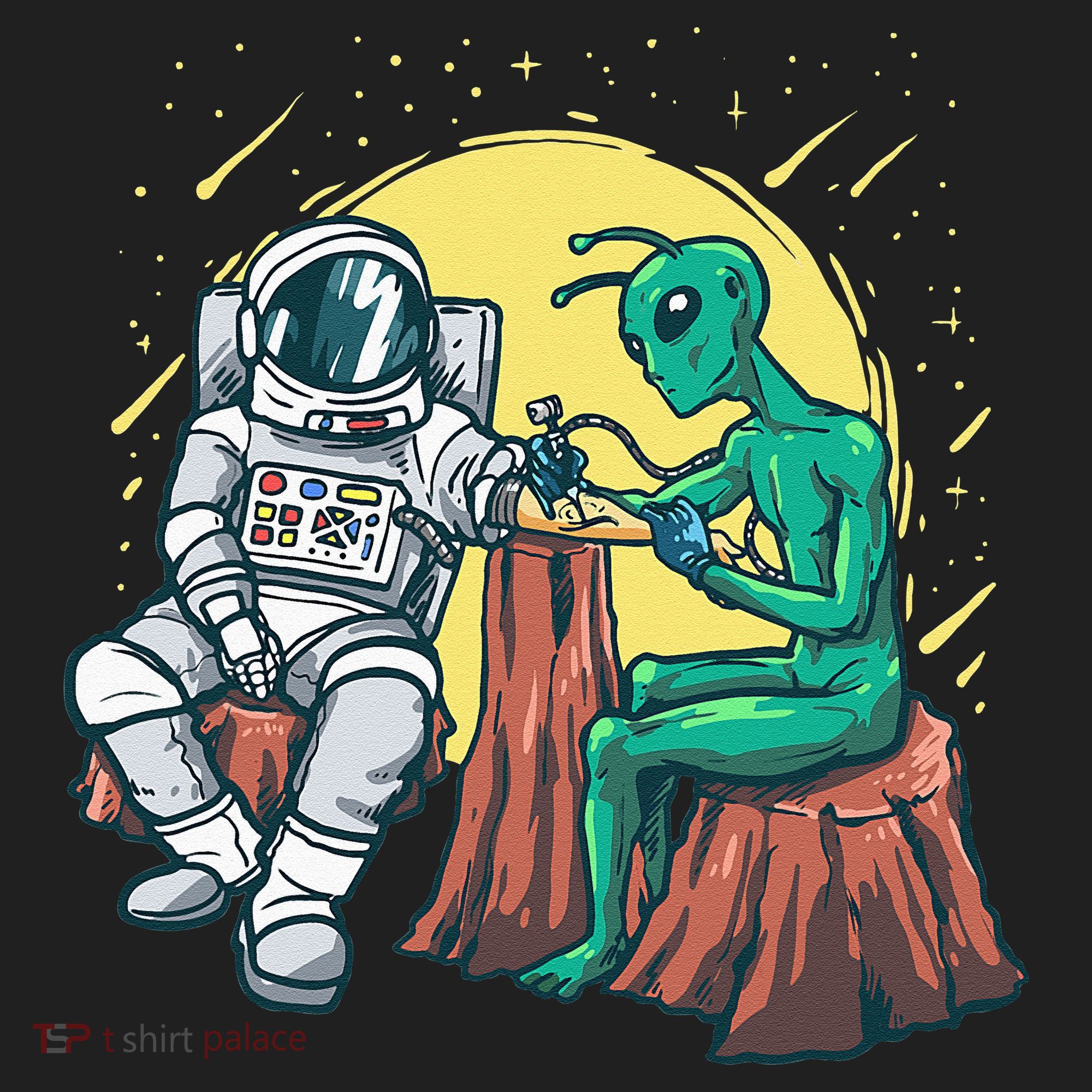Alien Inking Astronaut Ink Funny Tattoo Artist Hat