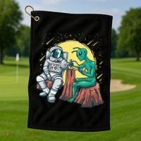 Alien Inking Astronaut Ink Funny Tattoo Artist Golf Towel thumb 1