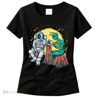 Alien Inking Astronaut Ink Funny Tattoo Artist Women's T-Shirt