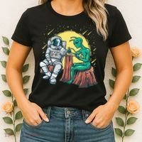 Alien Inking Astronaut Ink Funny Tattoo Artist Women's T-Shirt thumb 2