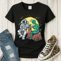 Alien Inking Astronaut Ink Funny Tattoo Artist Women's T-Shirt thumb 3