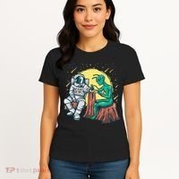 Alien Inking Astronaut Ink Funny Tattoo Artist Women's T-Shirt thumb 4