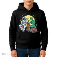 Alien Inking Astronaut Ink Funny Tattoo Artist Kids Hoodie thumb 4
