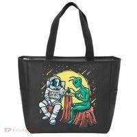 Alien Inking Astronaut Ink Funny Tattoo Artist Tote Bag thumb 0