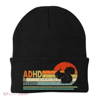 Adhd Is Awesome Cute Squirrel Beanie
