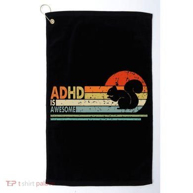 Adhd Is Awesome Cute Squirrel Golf Towel