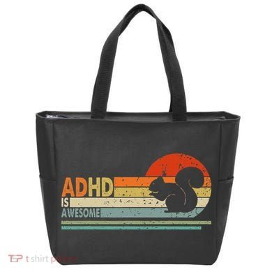 Adhd Is Awesome Cute Squirrel Tote Bag