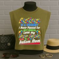 Autism Is A Journey I'm An Autism Mom Garment-Dyed Women's Muscle Tee thumb 3