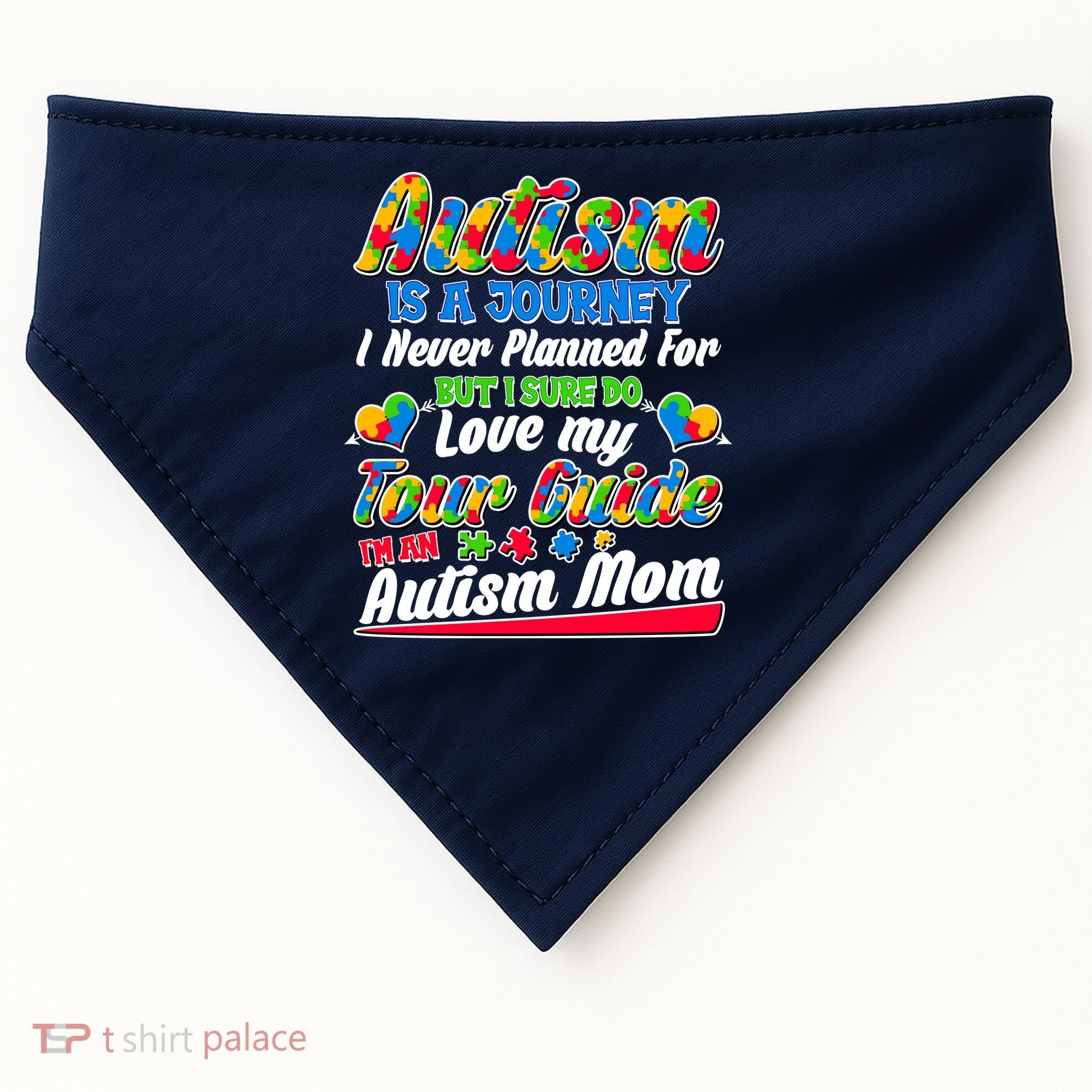 Autism Is A Journey I'm An Autism Mom USA-Made Doggie Bandana