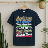 Autism Is A Journey I'm An Autism Mom T-Shirt thumb 2