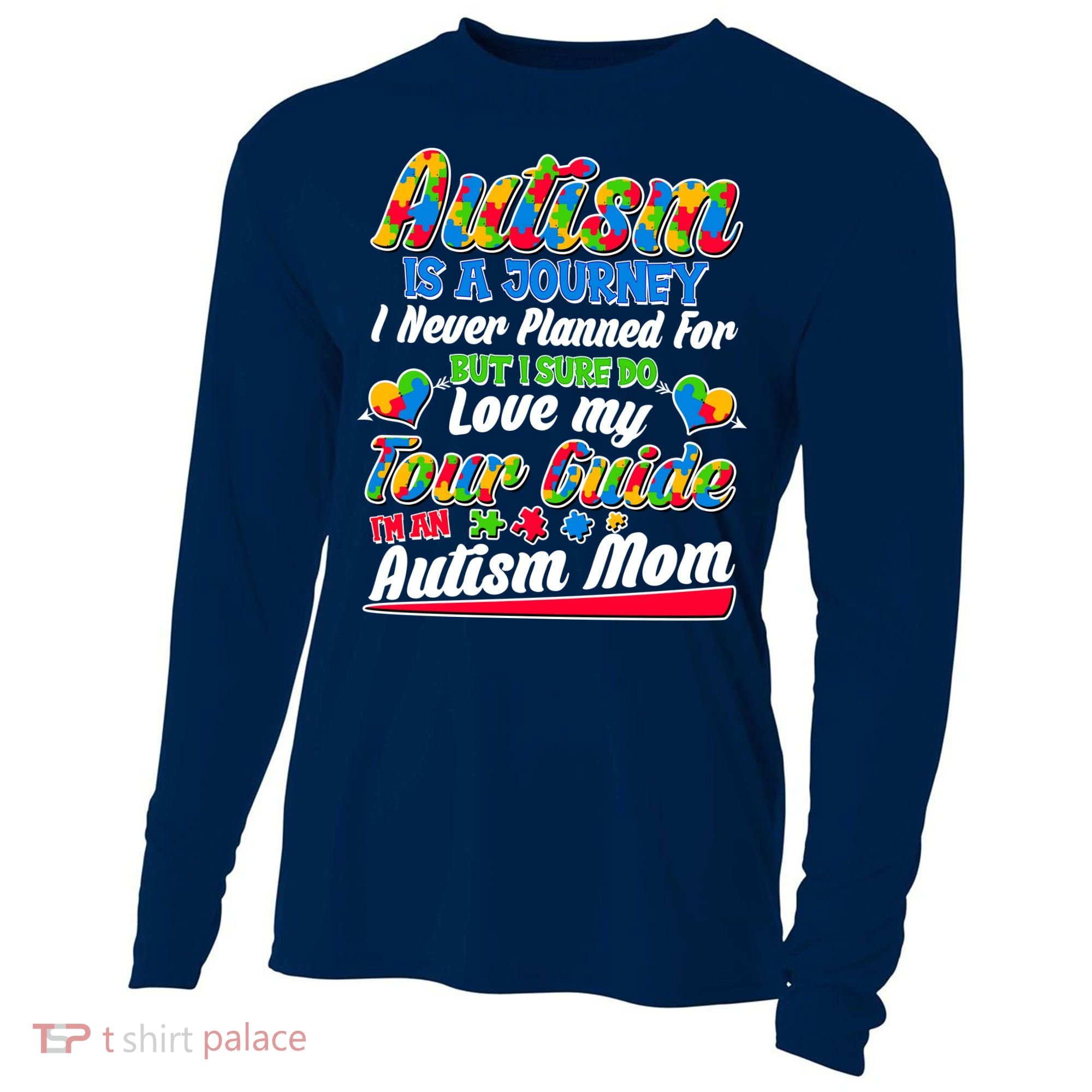 Autism Is A Journey I'm An Autism Mom Cooling Performance Long Sleeve Crew