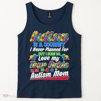 Autism Is A Journey I'm An Autism Mom Tank Top thumb 2