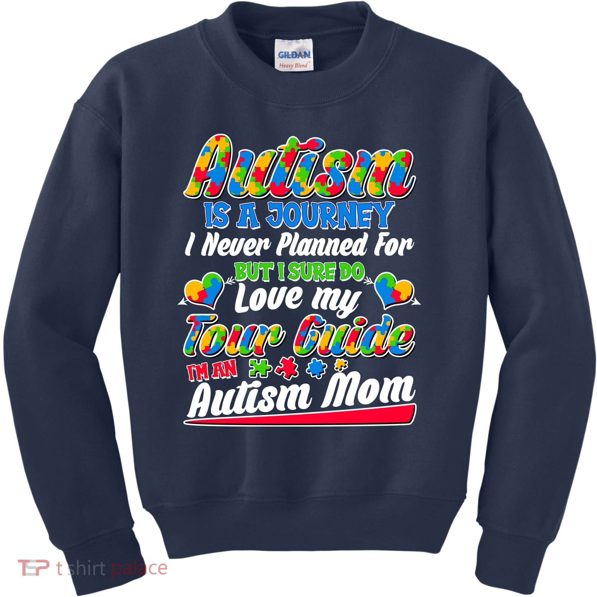 Autism Is A Journey I'm An Autism Mom Kids Sweatshirt