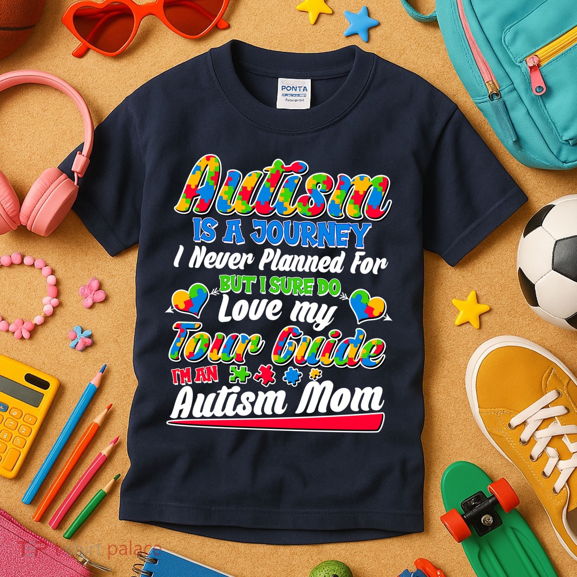 Autism Is A Journey I'm An Autism Mom Kids T-Shirt