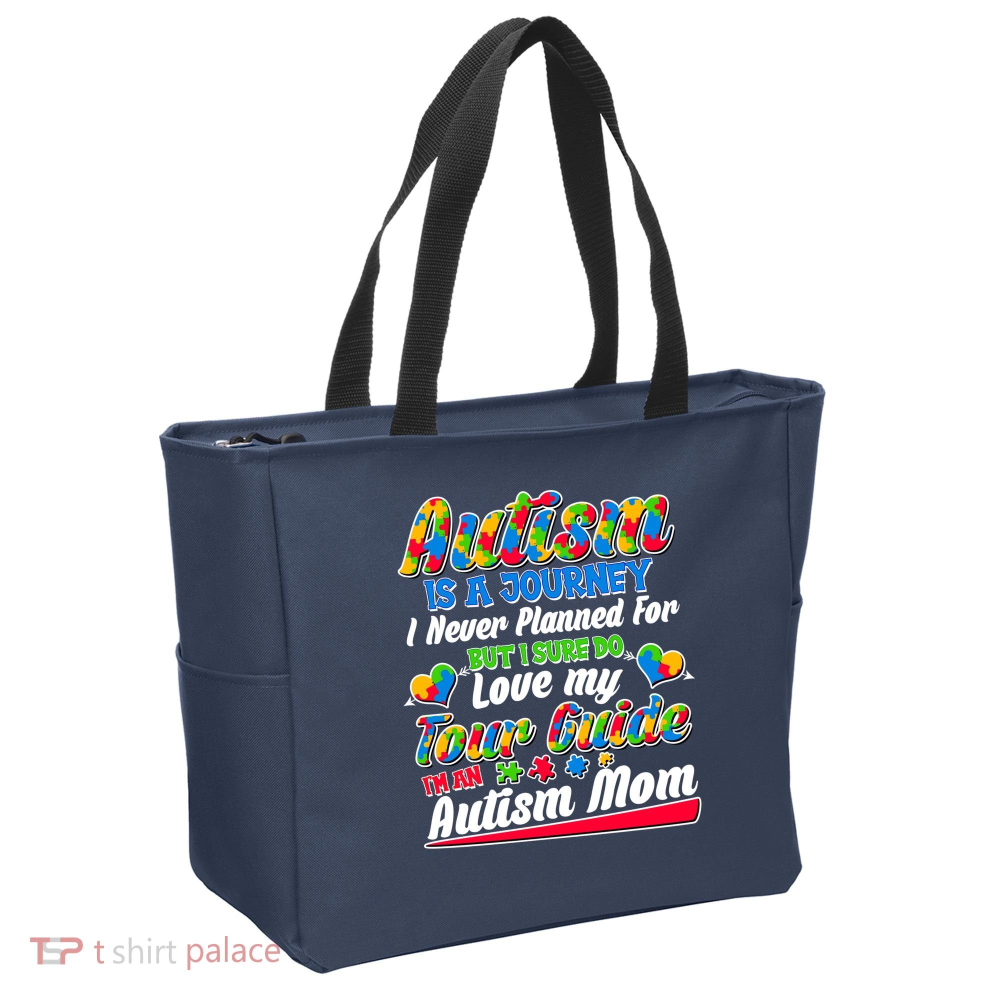 Autism Is A Journey I'm An Autism Mom Tote Bag