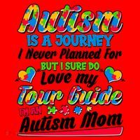 Autism Is A Journey I'm An Autism Mom Santa Hat thumb 1