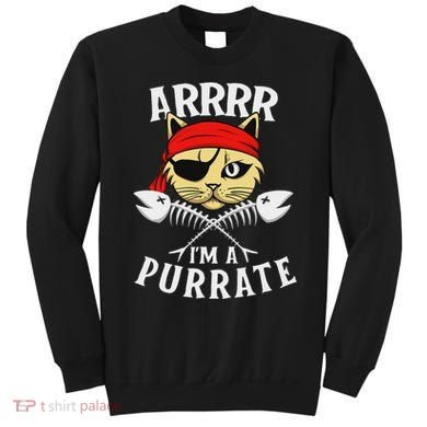 Arrrr IM A Purrate Cat Buccaneer Freebooter Sweatshirt