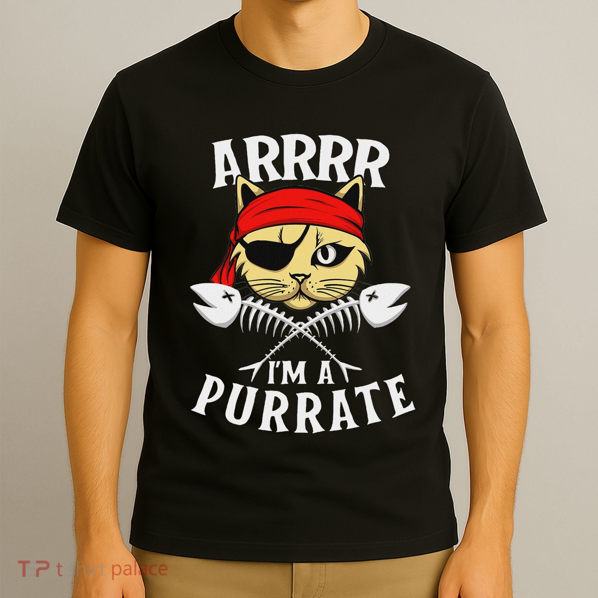 Arrrr IM A Purrate Cat Buccaneer Freebooter T-Shirt