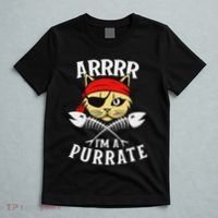 Arrrr IM A Purrate Cat Buccaneer Freebooter T-Shirt thumb 5