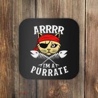 Arrrr IM A Purrate Cat Buccaneer Freebooter Coaster thumb 0