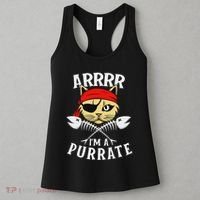 Arrrr IM A Purrate Cat Buccaneer Freebooter Women's Tank Top thumb 3