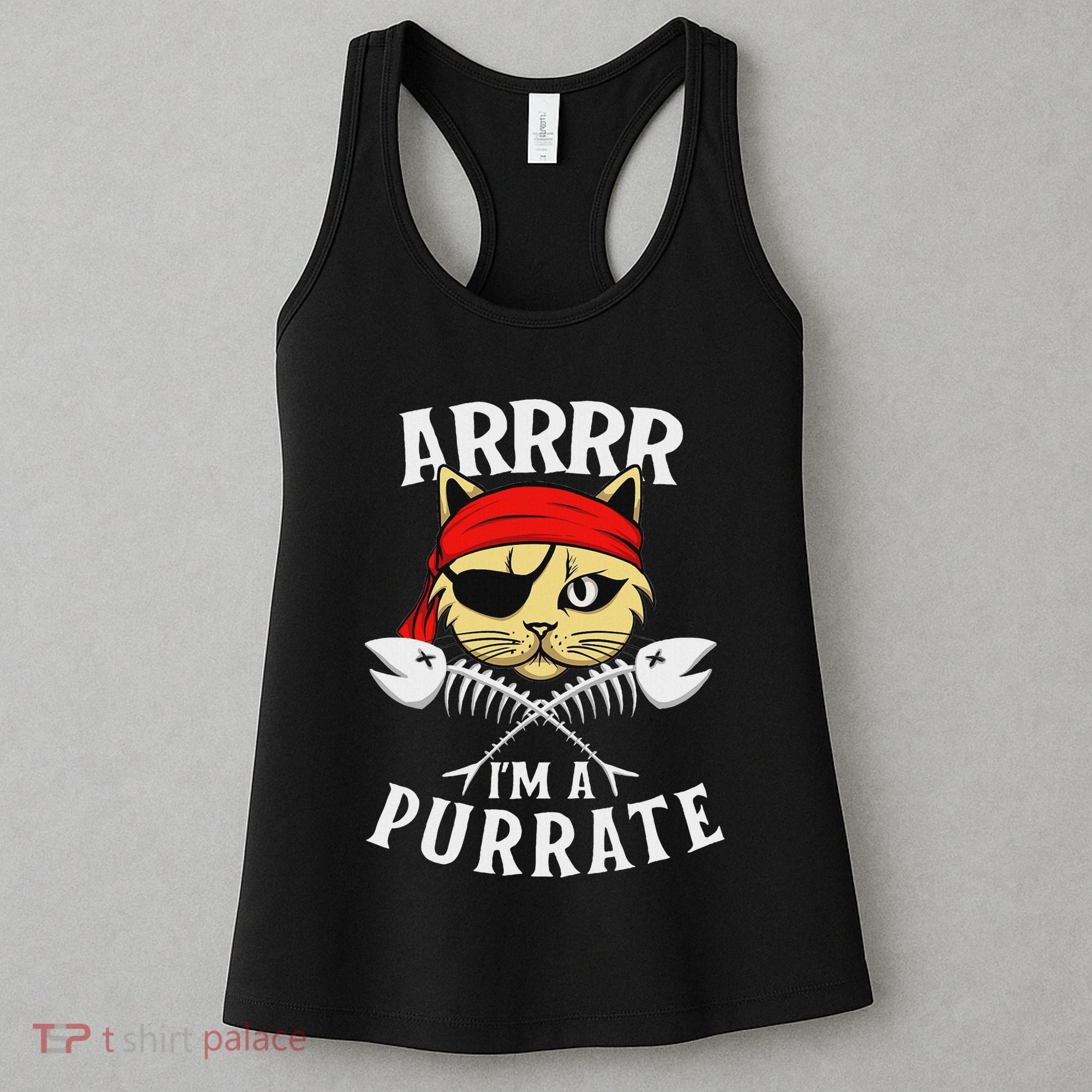 Arrrr IM A Purrate Cat Buccaneer Freebooter Women's Tank Top