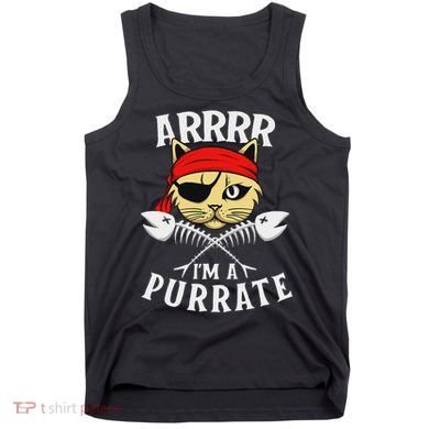 Arrrr IM A Purrate Cat Buccaneer Freebooter Tank Top