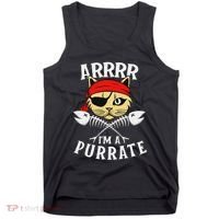 Arrrr IM A Purrate Cat Buccaneer Freebooter Tank Top thumb 0
