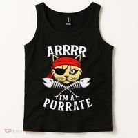 Arrrr IM A Purrate Cat Buccaneer Freebooter Tank Top thumb 2