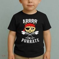 Arrrr IM A Purrate Cat Buccaneer Freebooter Toddler T-Shirt thumb 2