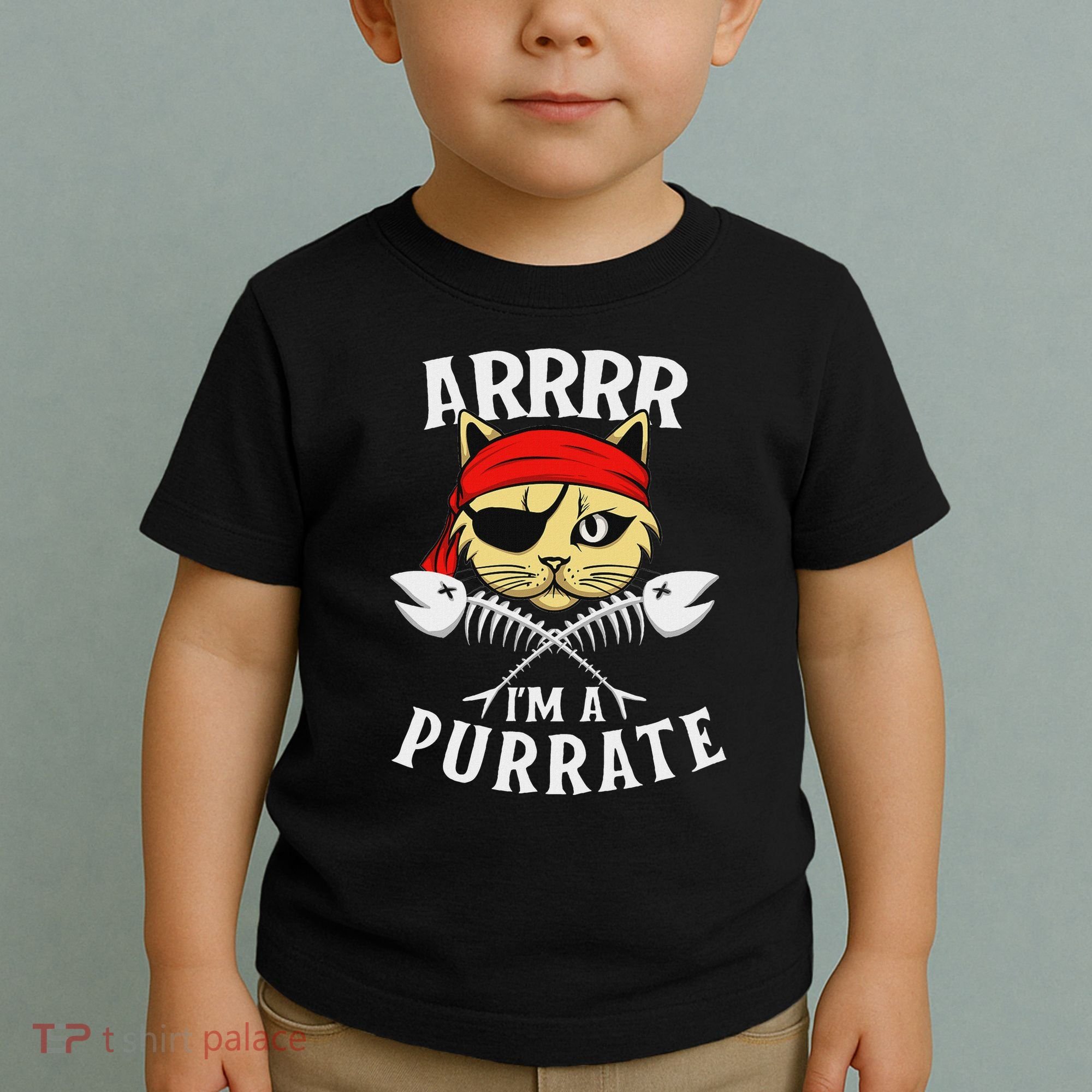 Arrrr IM A Purrate Cat Buccaneer Freebooter Toddler T-Shirt