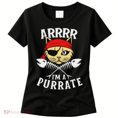 Arrrr IM A Purrate Cat Buccaneer Freebooter Women's T-Shirt