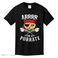 Arrrr IM A Purrate Cat Buccaneer Freebooter Kids T-Shirt thumb 0