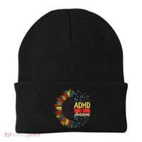 Adhd Is Awesome Tal Health Neurodiversity Adhd Awareness Meaningful Gift Beanie thumb 0