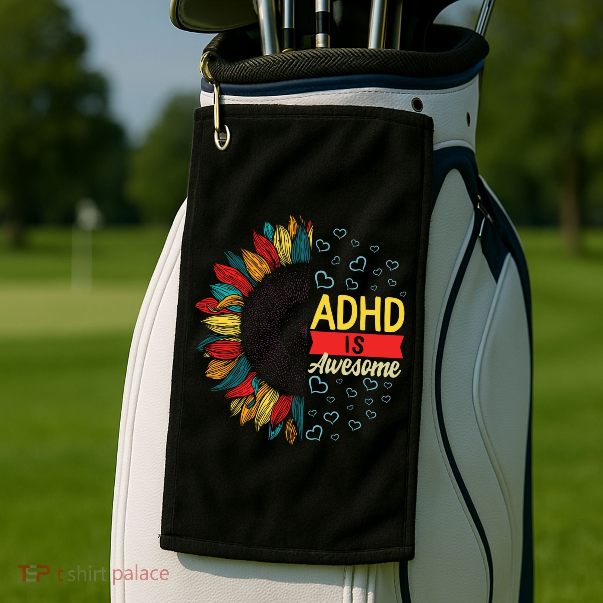 Adhd Is Awesome Tal Health Neurodiversity Adhd Awareness Meaningful Gift Golf Towel
