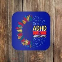 Adhd Is Awesome Tal Health Neurodiversity Adhd Awareness Meaningful Gift Coaster thumb 0